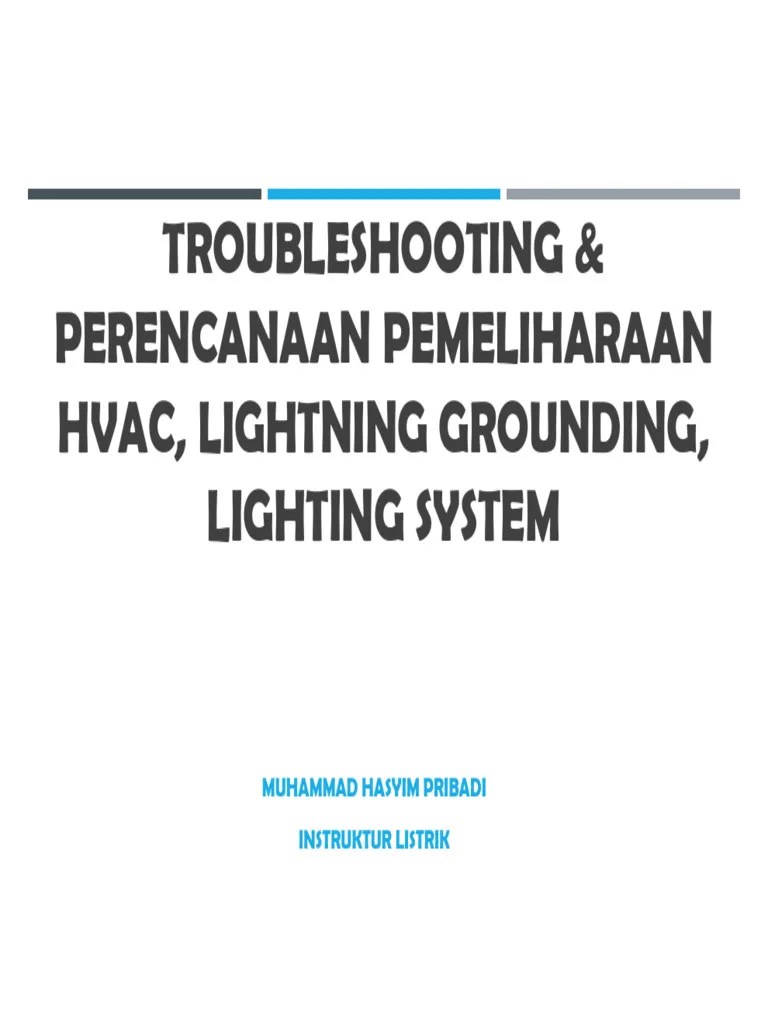 Troubleshooting & Perencanaan Pemeliharaan HVAC, Lightning Grounding