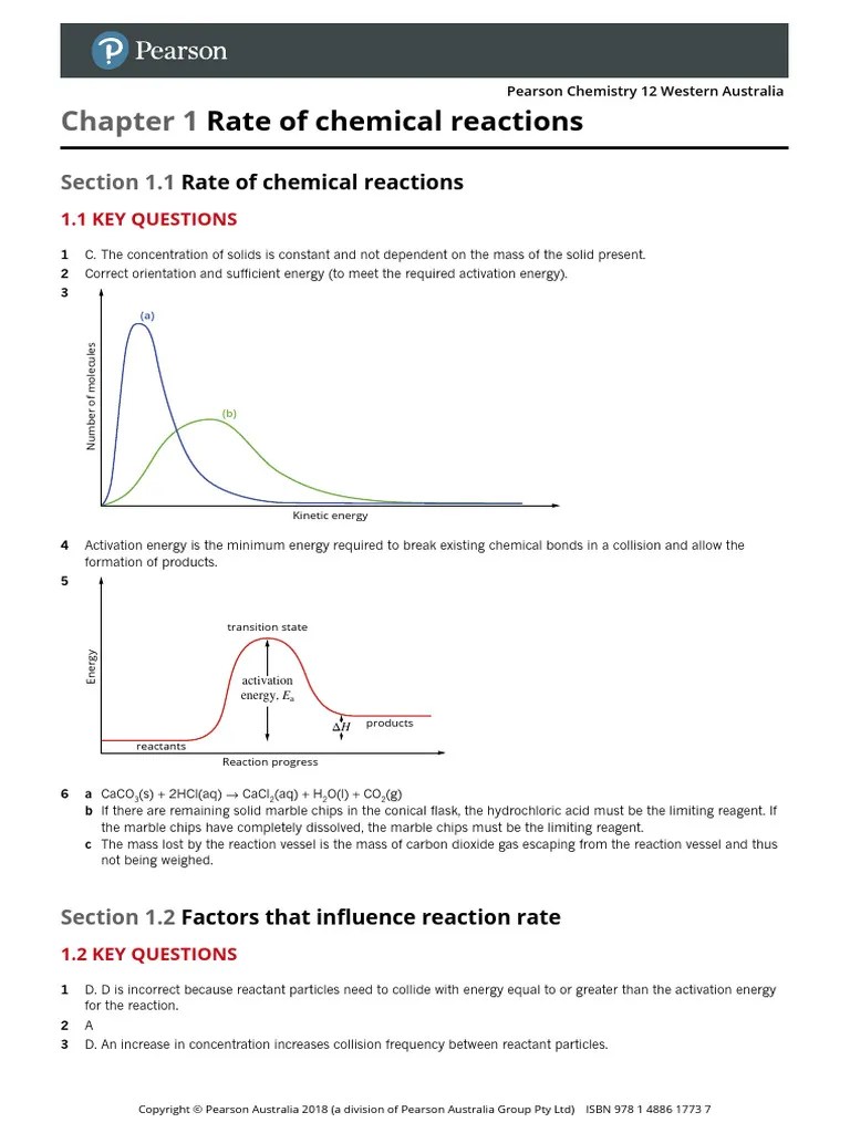 Pearson Textbook Solutions PDF Reaction Rate Greenhouse Effect