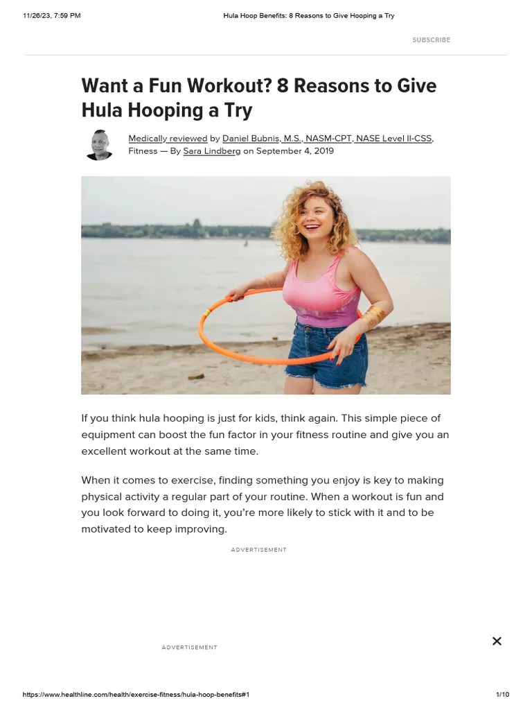 Hula Hoop Benefits 8 Reasons To Give Hooping A Try PDF Physical