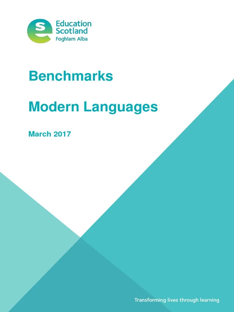Benchmarks Modern Languages March 2017 PDF Educational Assessment