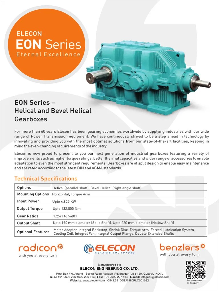 Elecon Eon Series Flyer PDF