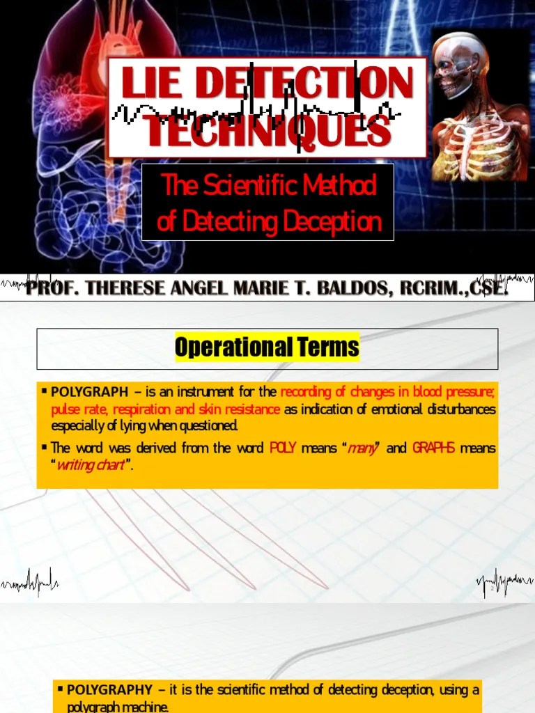 Lie Detection Techniques PDF Lung Polygraph