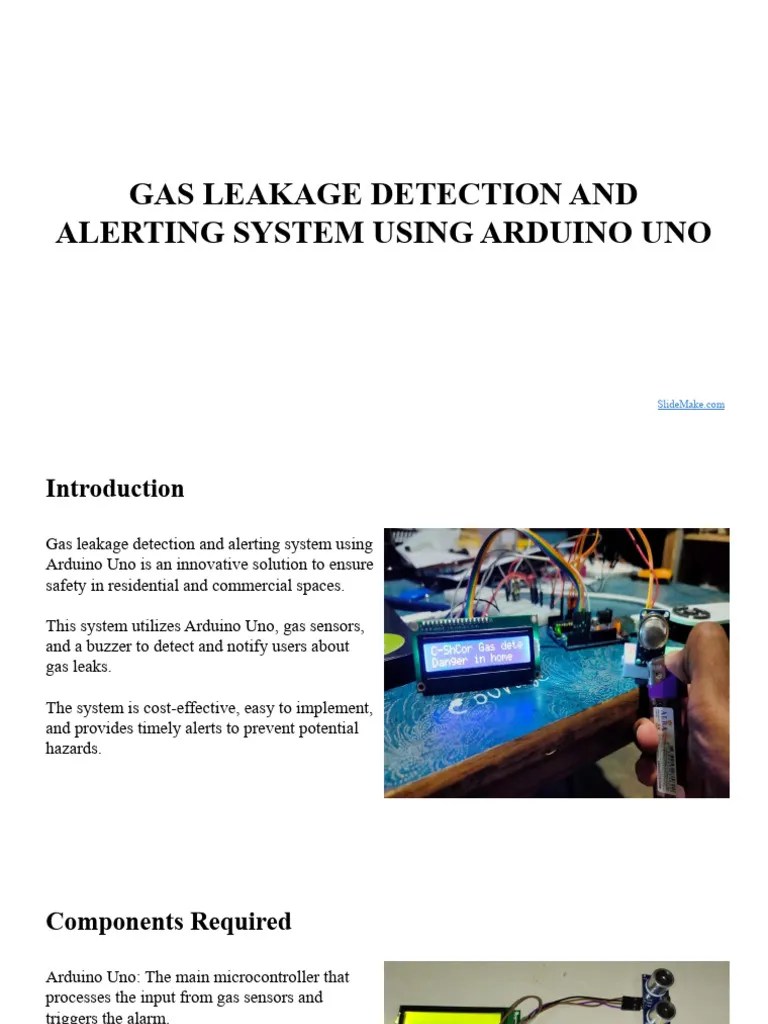 Gas Leakage Detection and Alerting System Using Arduino Uno PDF