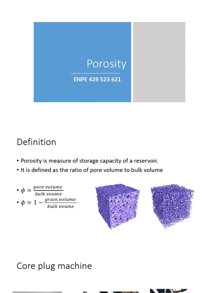 Porosity Determination PDF Porosity Density