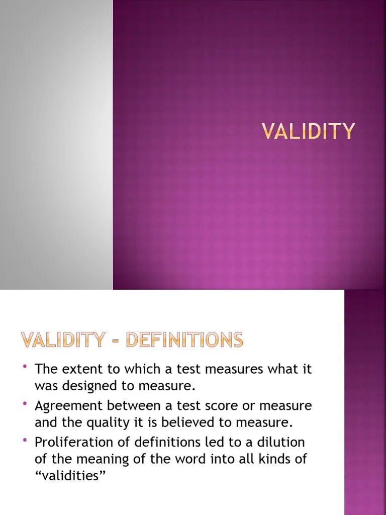 Validity PDF Validity (Statistics) Graduate Record Examinations