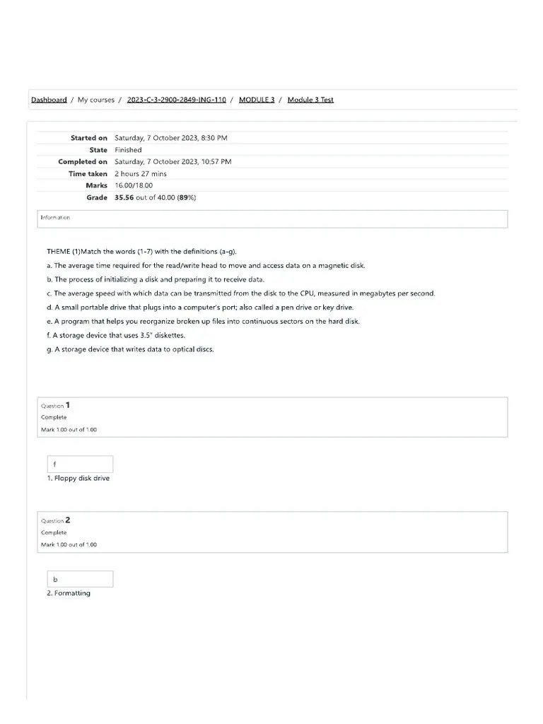 Module 3 - Test | PDF
