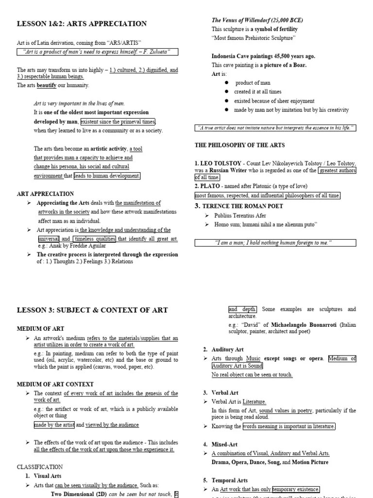 Understanding Art And Its Impact Pdf The Arts Representation Arts