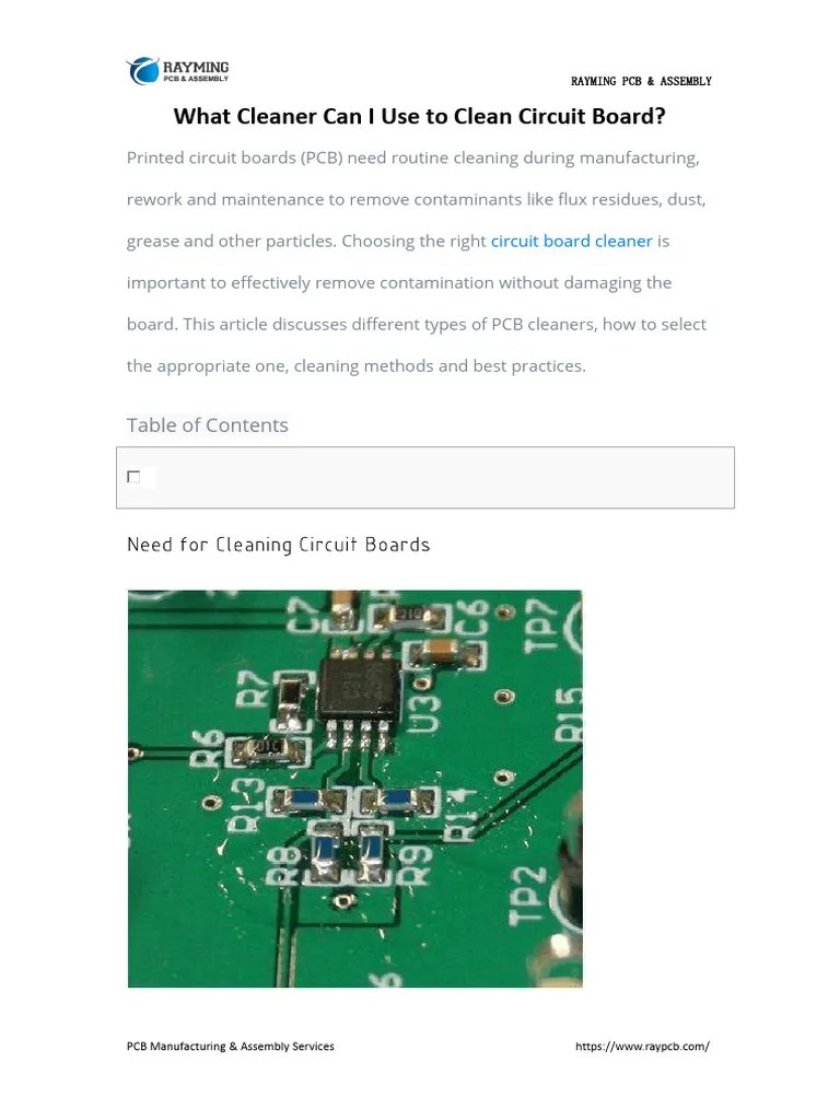 What Cleaner Can I Use To Clean Circuit Board PDF Printed Circuit Board Soldering