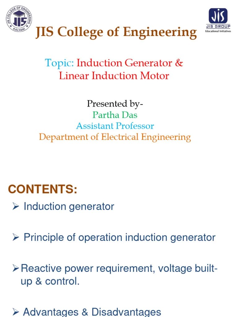 Induction Generator & Linear Motor | PDF | Electric Generator