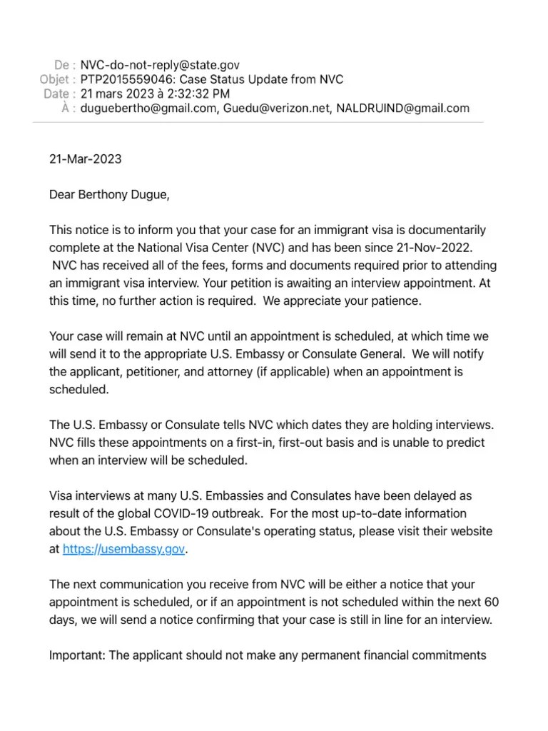 PTP2015559046 Case Status Update From NVC PDF