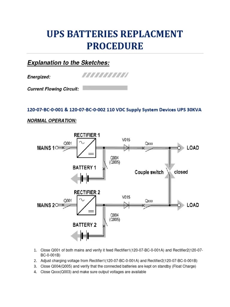 UPS Battery Charging Procedure PDF Power Inverter Rectifier