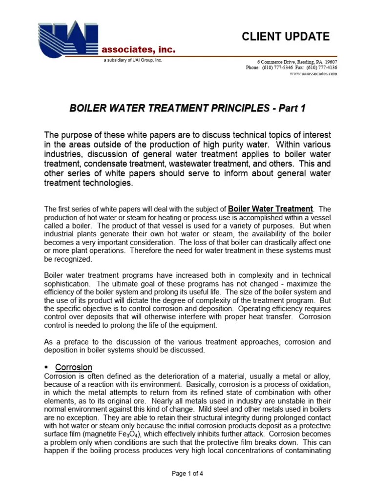 Boiler Phosphate Treatment PDF Corrosion Chemistry
