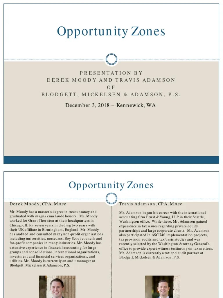 Opportunity Zone Presentation BlodgettMickelsenAdamson 20181203