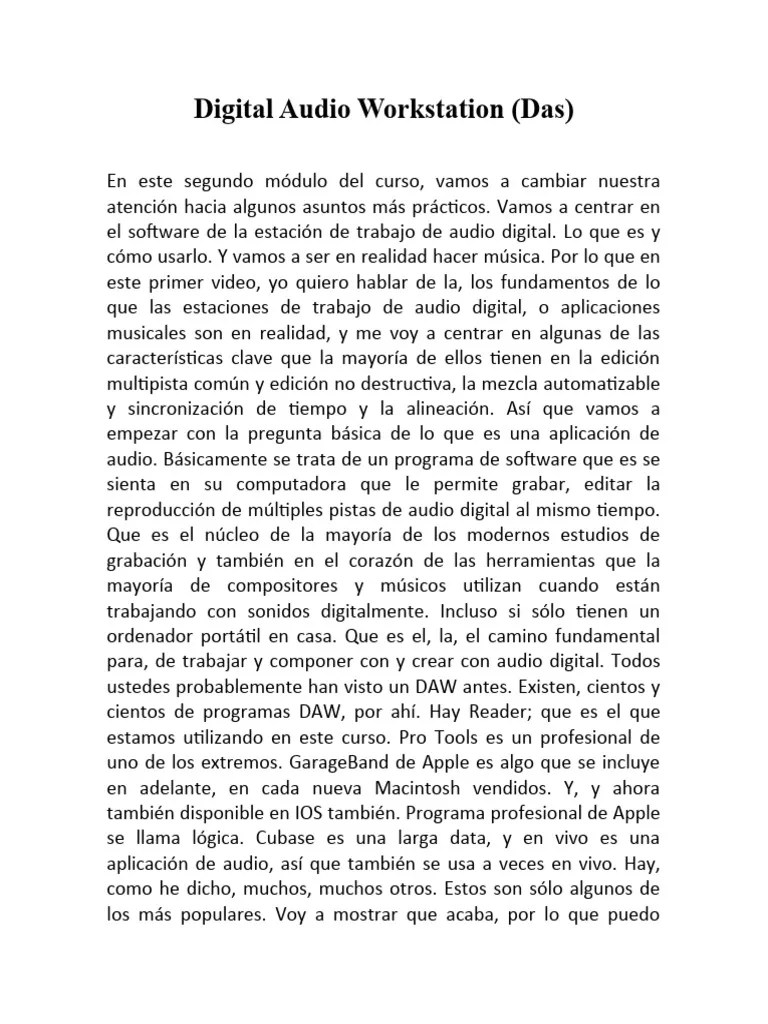 1 Digital Audio Workstations PDF Tempo Informática