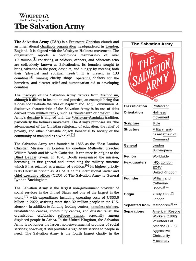 The Salvation Army PDF Jesus Eucharist