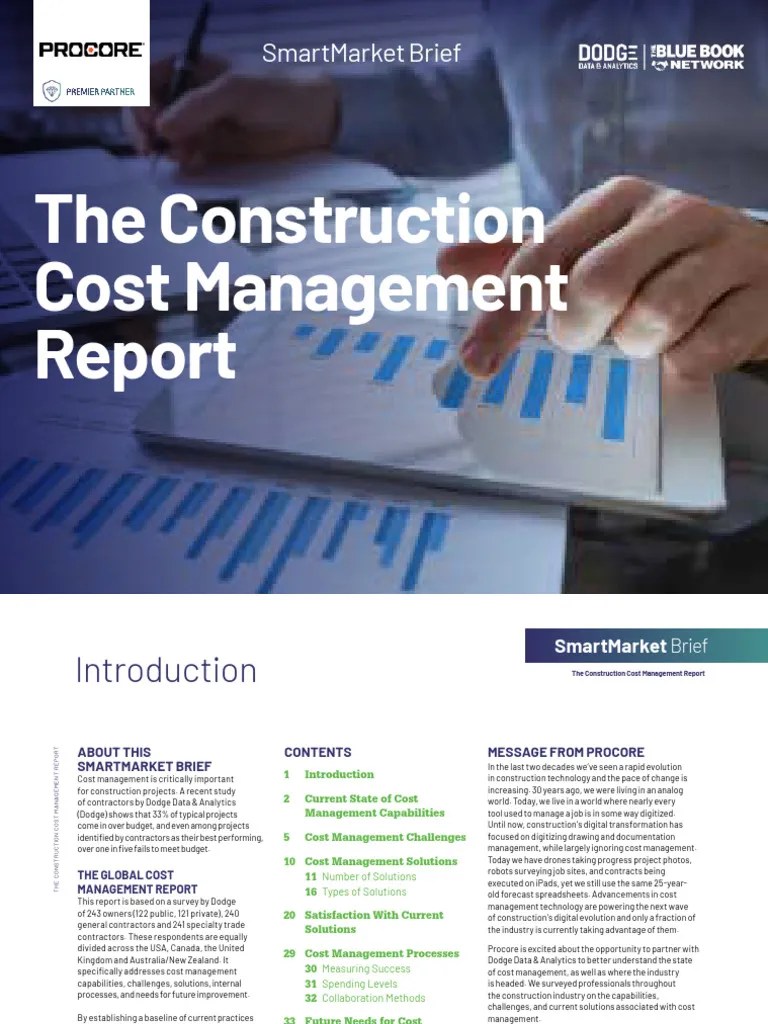 Construction Cost Management Report PDF Cost Accounting Analytics
