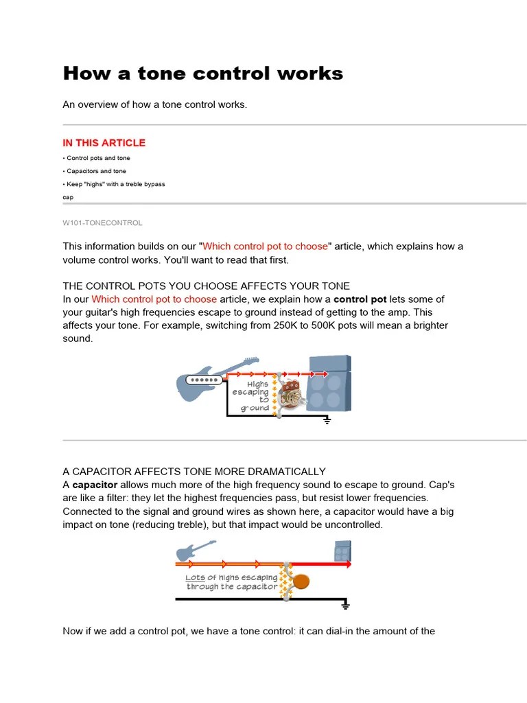 How A Tone Control Works PDF Electronic Engineering Computer