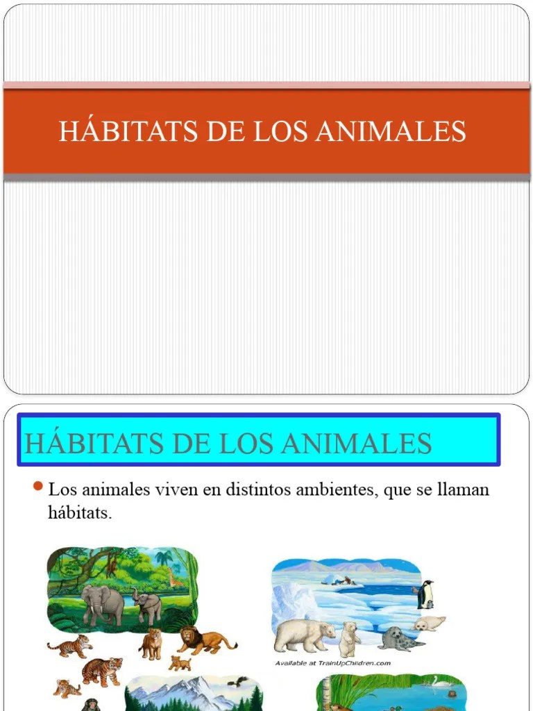 HÁBITATS DE LOS ANIMALES PDF
