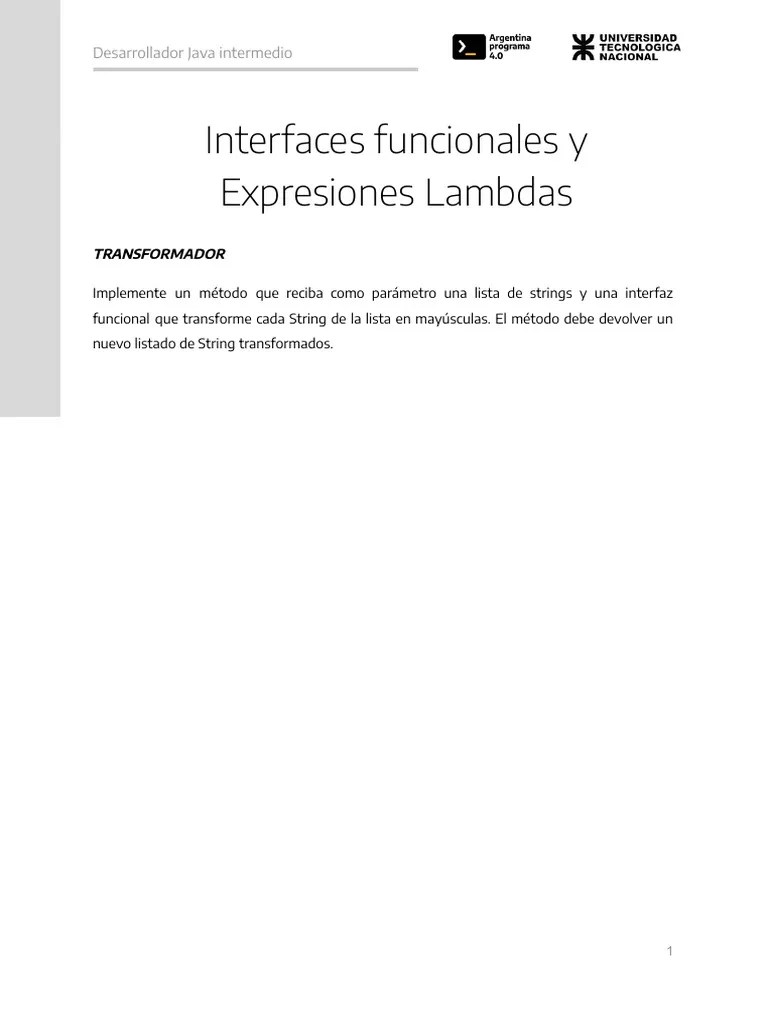ACTClase 2 Interfaces funcionales y Expresiones Lambdas PDF