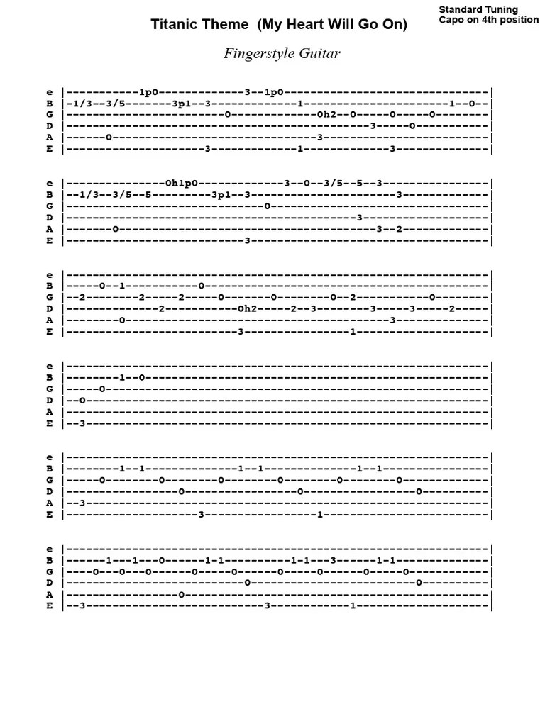 Titanic Tabs PDF PDF European Musical Instruments Chordophones