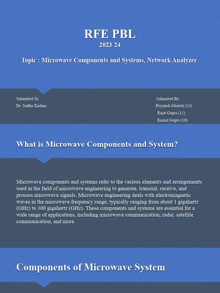 Microwave Components and Systems, Network Analyzer PDF Microwave