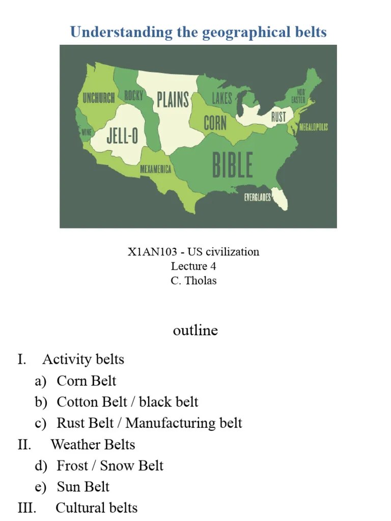 geographical belts update 2023 PDF Rust Belt The United States