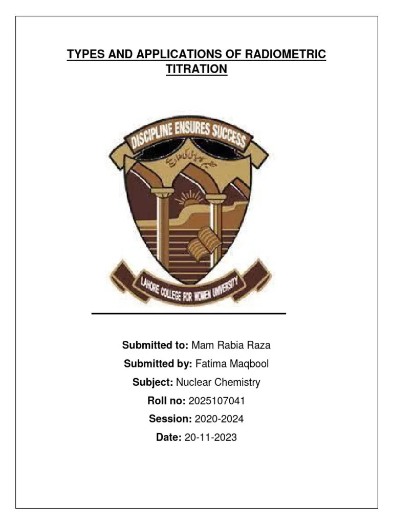 Radiometric Titration PDF Titration Chemistry