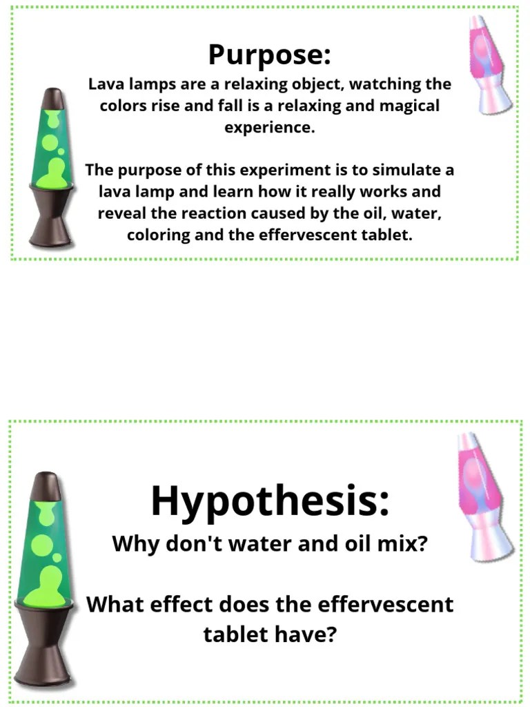 lava lamp experiment PDF