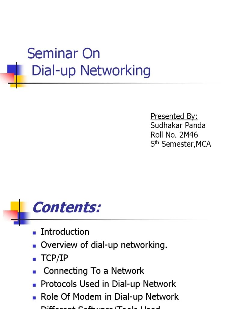 Dial Up Networking Communications Protocols Computer Network