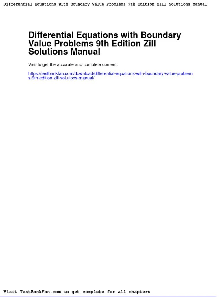 Full Download Differential Equations With Boundary Value Problems 9th