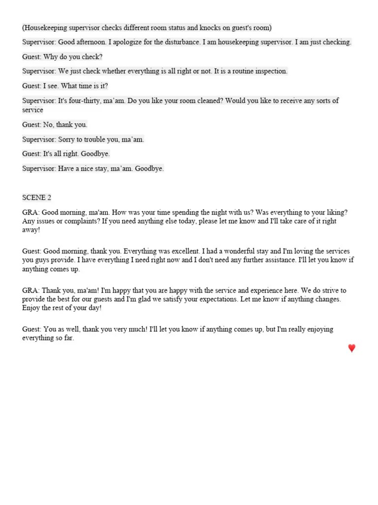 Housekeeping Supervisor Checks Different Room Status and Knocks On