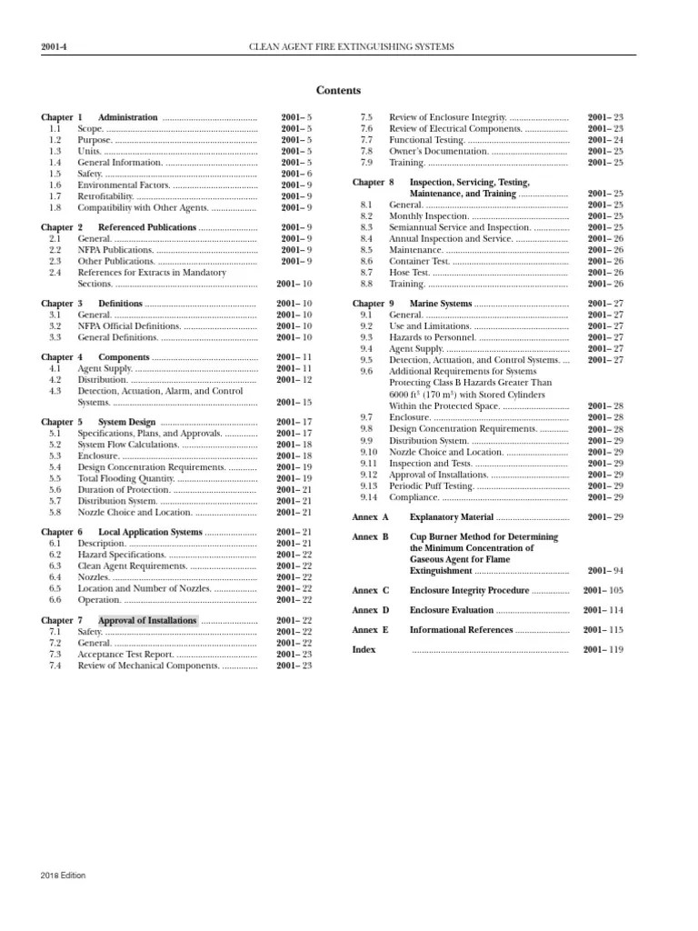 Nfpa 2001 - 2018 7 | PDF | Safety
