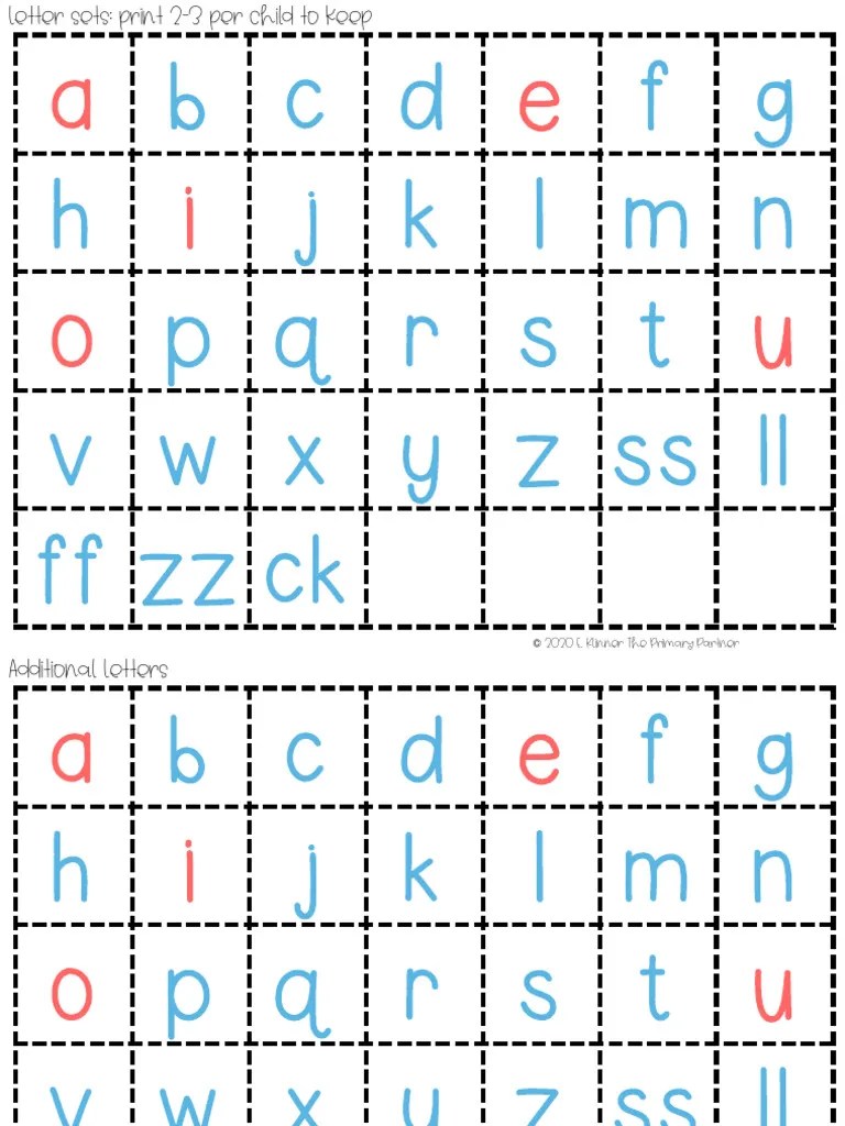 Printable Letter Tiles PDF