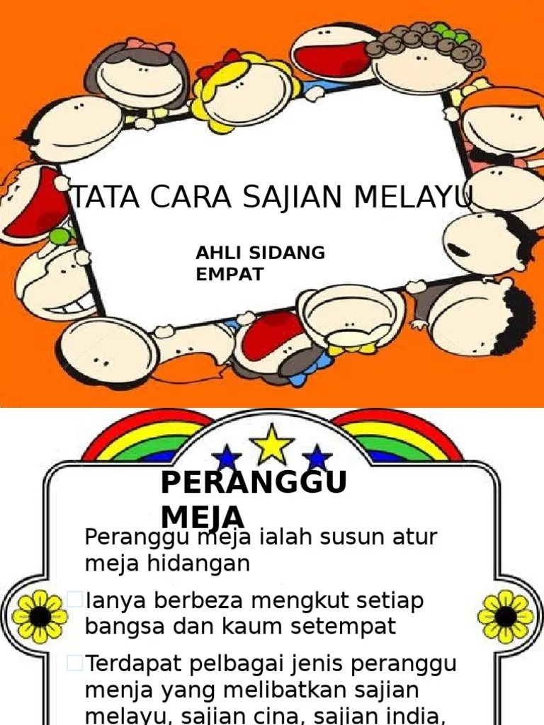 Tata Cara Sajian Melayusidang Empat