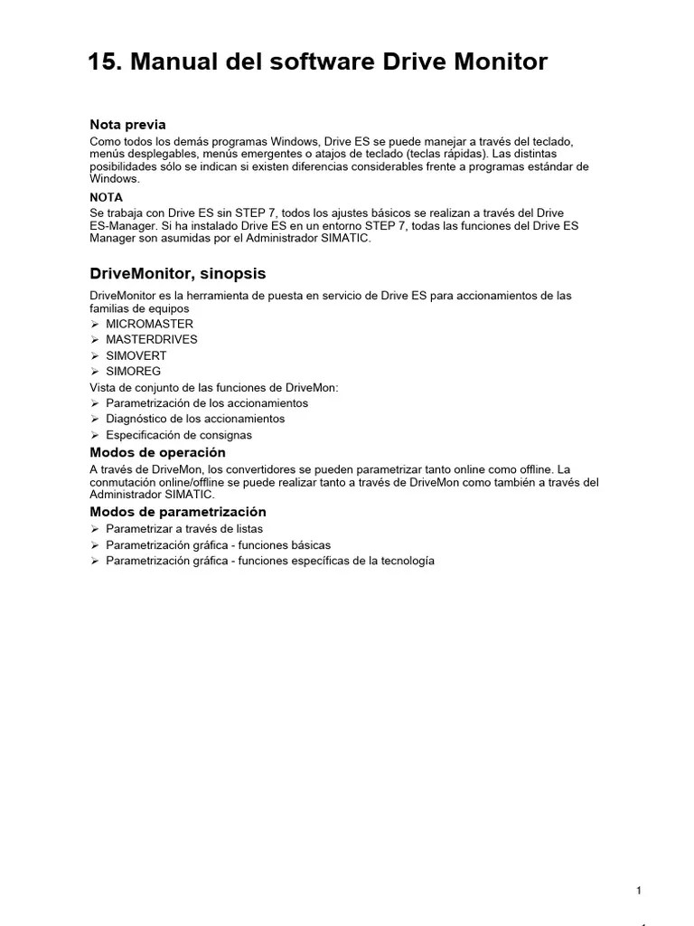 15 MM Manual Drive Monitor PDF Ventana (informática) Archivo de