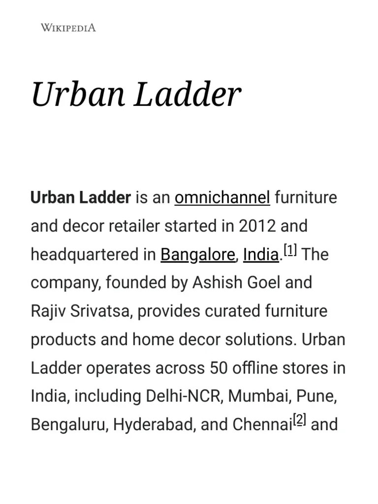 Urban Ladder Wikipedia PDF Companies