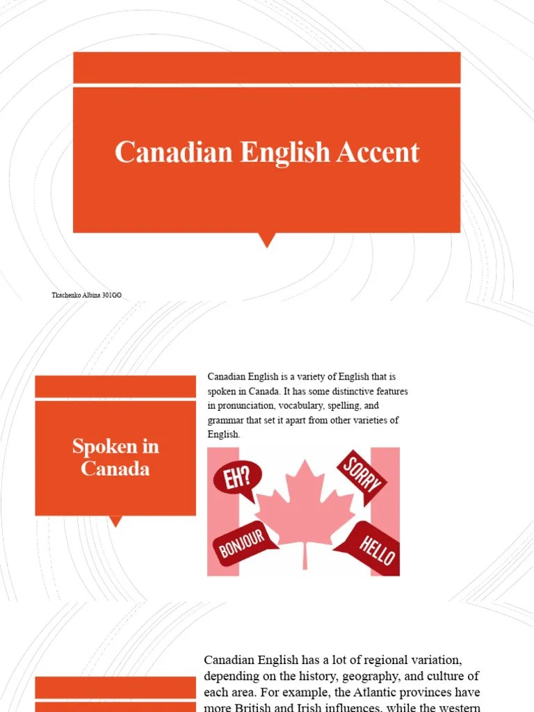 Canadian English accent PDF English Language Accent
