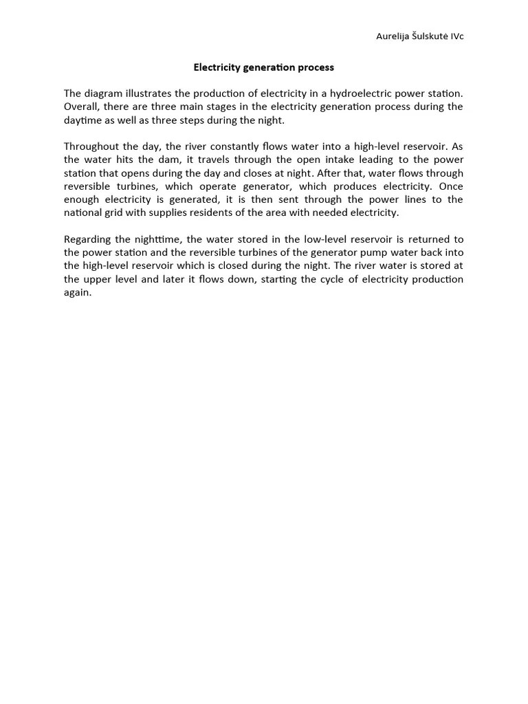 Electricity Generation Process PDF