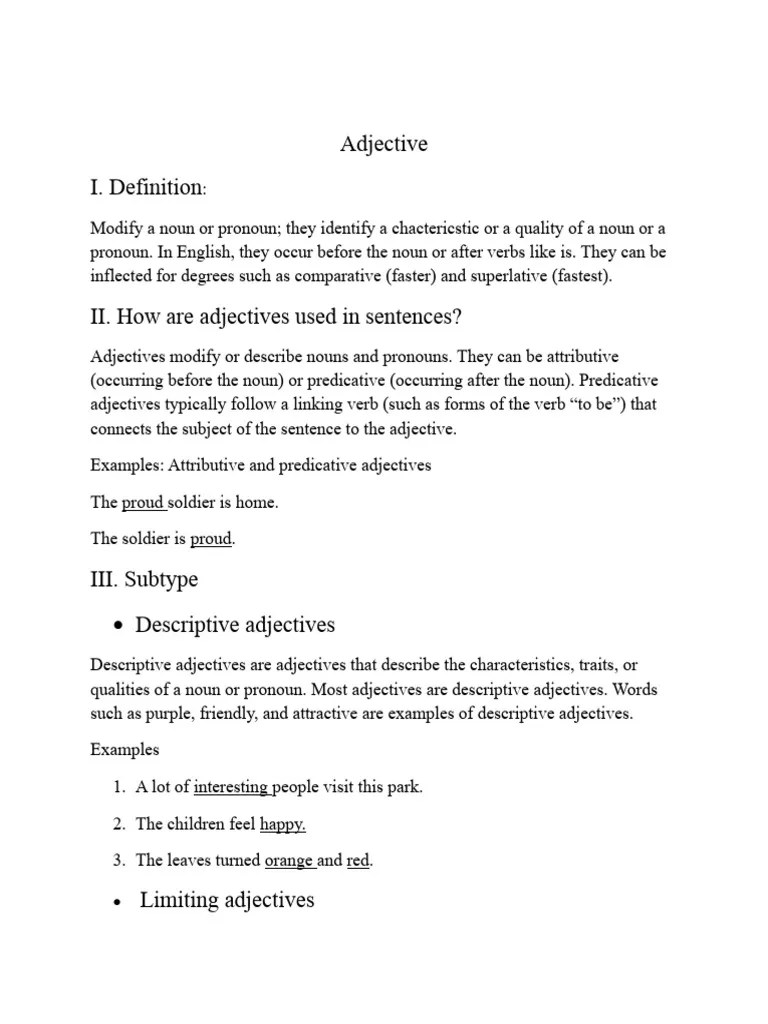 Adjective PDF
