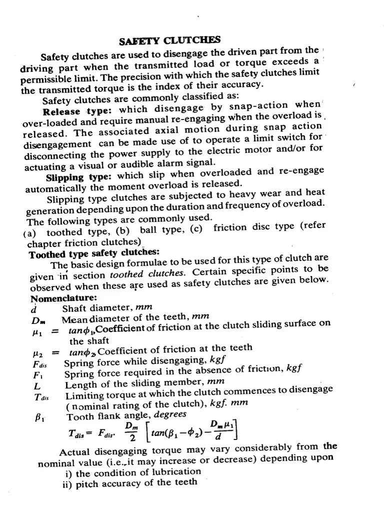 Safety Clutches (Overload) PDF