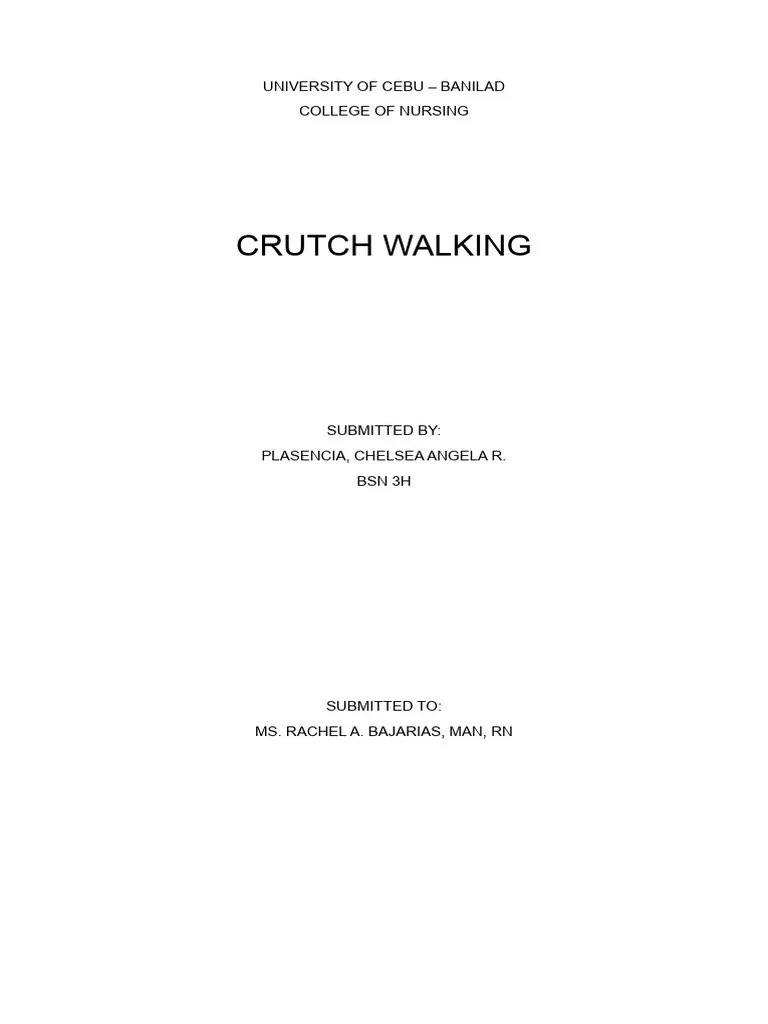 Crutch Walking PDF Musculoskeletal System Human Anatomy