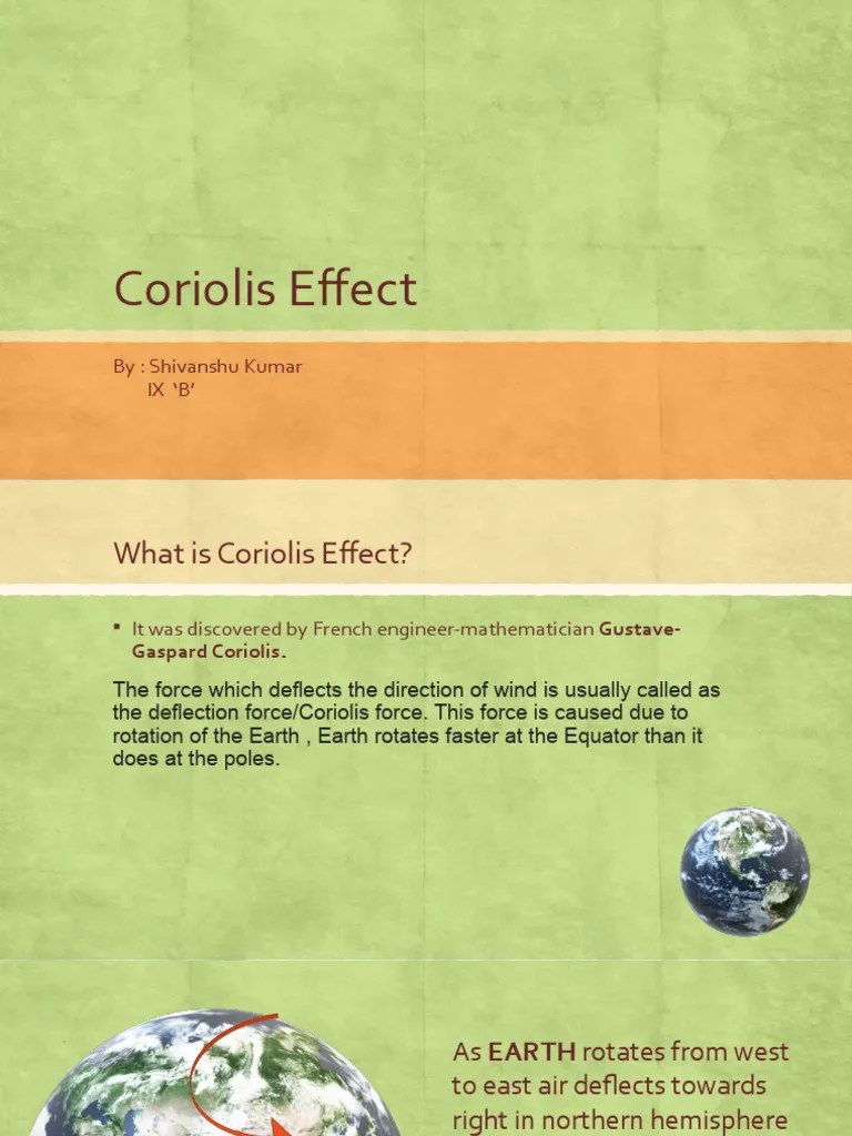 Coriolis Effect by Shivanshu Kumar PDF PDF