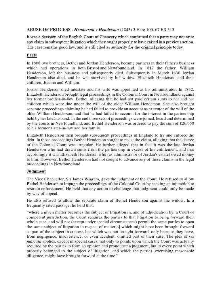 Abuse of Process PDF Government Private Law