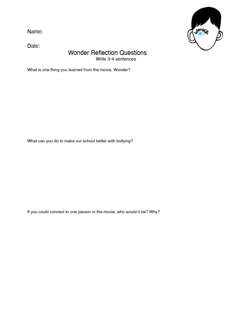 Wonder Movie Questions | PDF