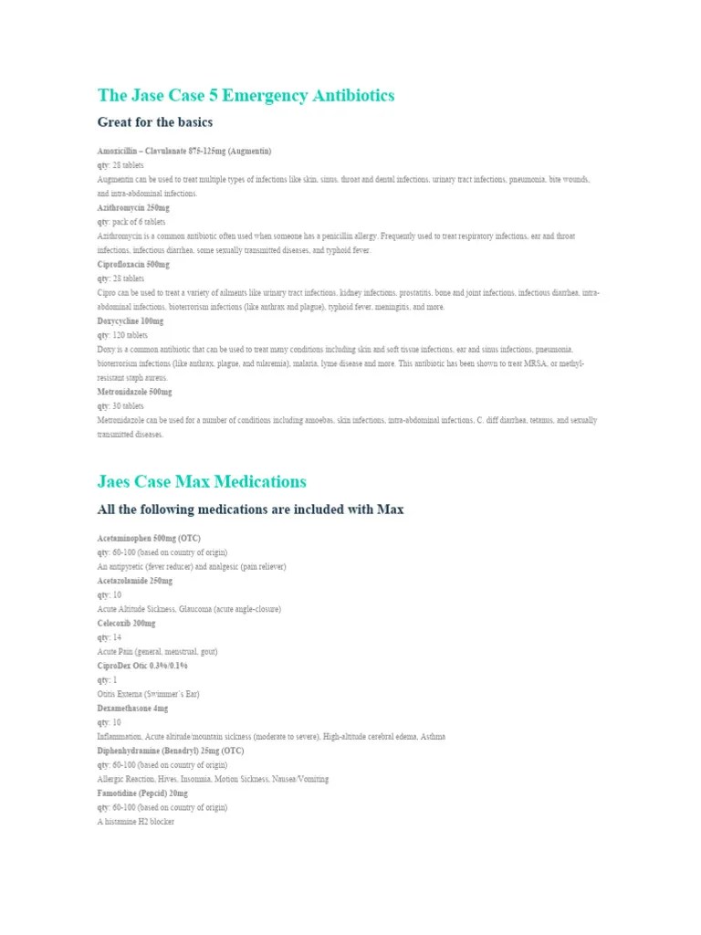 The Jase Case Medications PDF