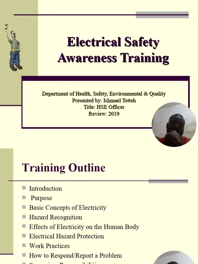 Electrical Training Awareness PPT2020 PDF Occupational Safety And