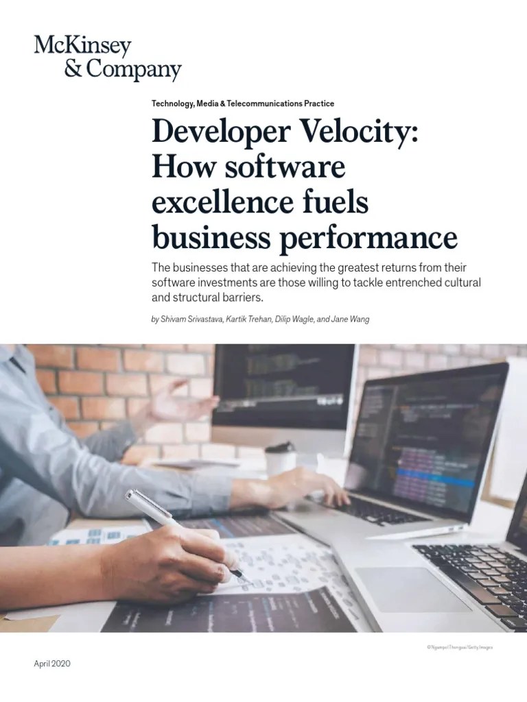 Developer Velocity How Software Excellence Fuels Business Performance
