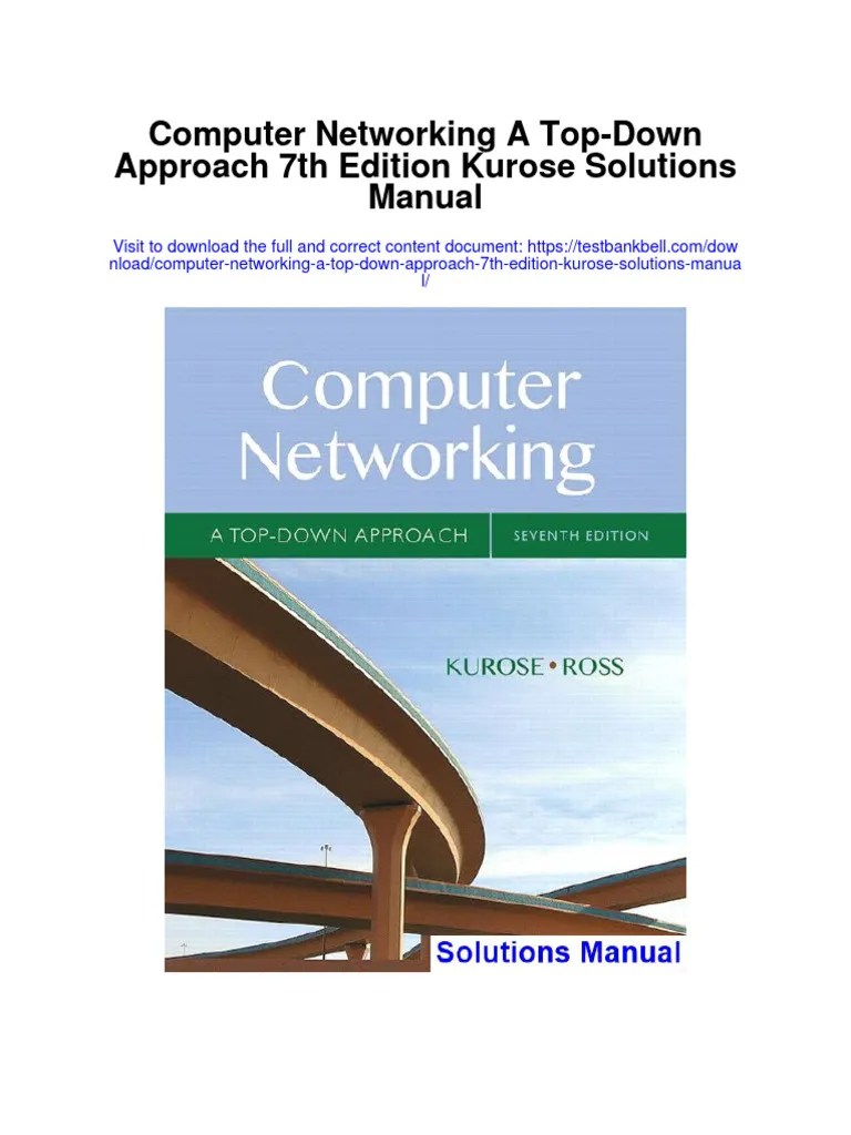 Computer Networking A Top Down Approach 7th Edition Kurose Solutions