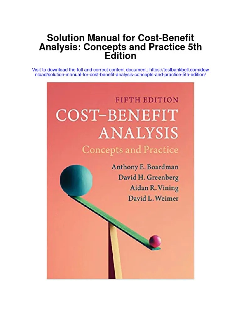 Solution Manual For Cost Benefit Analysis Concepts and Practice 5th