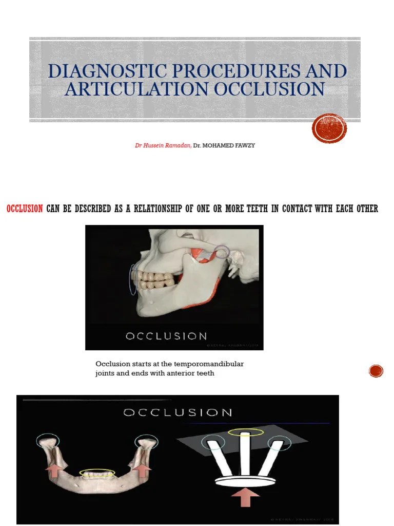 Diagnostic Procedures and Articulation Occlusion 20212022 PDF